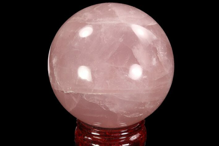 Polished Rose Quartz Sphere - Madagascar #93010
